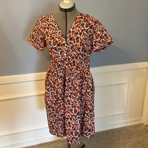 Gap Floral Tie Waist Dress Size 8